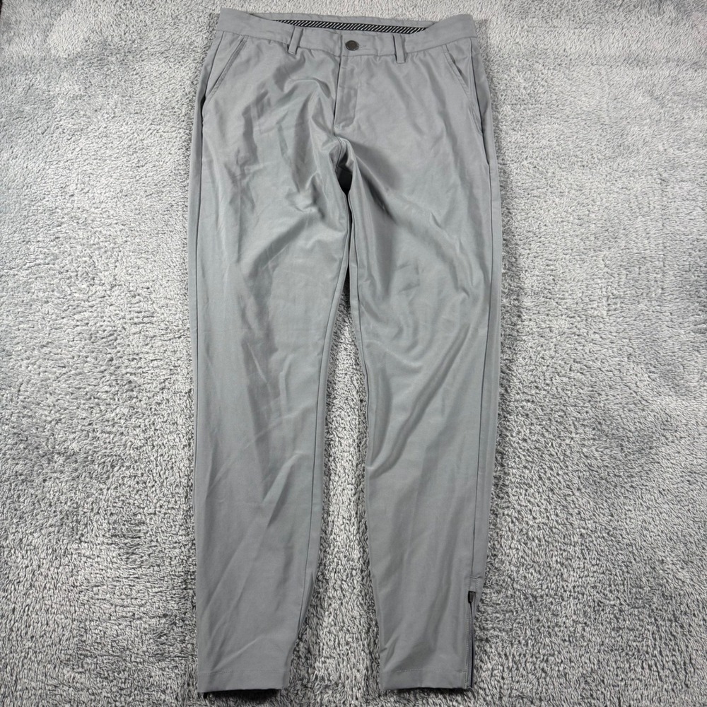 Primo Golf Joggers Performance  Mens 32 Regular Grey Tapered Ankle Zip Pants